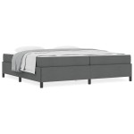 vidaXL Pat cu arcuri Gri închis și Negru 200 x 200 cm vidaXL Pat cu arcuri Gri închis și Negru 200 x 200 cm