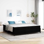 vidaXL Pat cu arcuri Negru și negru 200 x 200 cm vidaXL Pat cu arcuri Negru și negru 200 x 200 cm