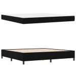 vidaXL Pat cu arcuri Negru și negru 200 x 200 cm vidaXL Pat cu arcuri Negru și negru 200 x 200 cm