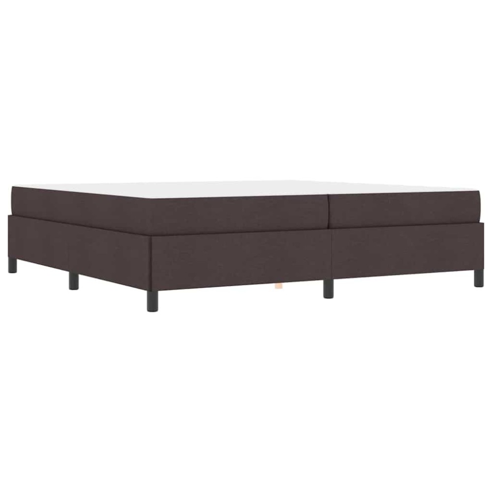 vidaXL Pat cu arcuri Maro 200 x 200 cm Țesătură, Lemn Ingineresc