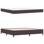 vidaXL Pat cu arcuri Maro 200 x 200 cm Țesătură, Lemn Ingineresc vidaXL Pat cu arcuri Maro 200 x 200 cm Țesătură, Lemn Ingineresc