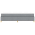 vidaXL Pat cu arcuri Gri deschis și Maro și Alb 80 x 200 cm țesătură vidaXL Pat cu arcuri Gri deschis și Maro și Alb 80 x 200 cm țesătură