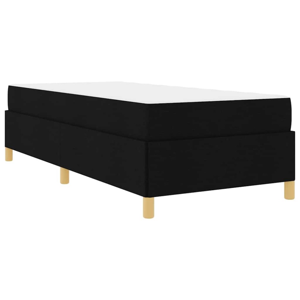 vidaXL Pat cu arcuri Negru și Maro și Alb 80 x 200 cm țesătură