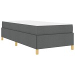 vidaXL Pat cu arcuri Gri închis și Alb și Gri închis 90 x 200 cm vidaXL Pat cu arcuri Gri închis și Alb și Gri închis 90 x 200 cm