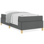 vidaXL Pat cu arcuri Gri închis și Alb și Gri închis 90 x 200 cm vidaXL Pat cu arcuri Gri închis și Alb și Gri închis 90 x 200 cm