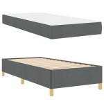 vidaXL Pat cu arcuri Gri închis și Alb și Gri închis 90 x 200 cm vidaXL Pat cu arcuri Gri închis și Alb și Gri închis 90 x 200 cm