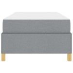 vidaXL Pat cu arcuri Gri deschis și alb 100 x 200 cm țesătură vidaXL Pat cu arcuri Gri deschis și alb 100 x 200 cm țesătură