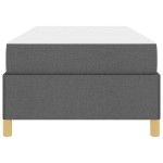 vidaXL Pat cu arcuri cu saltea Gri închis 100 x 200 cm țesătură vidaXL Pat cu arcuri cu saltea Gri închis 100 x 200 cm țesătură