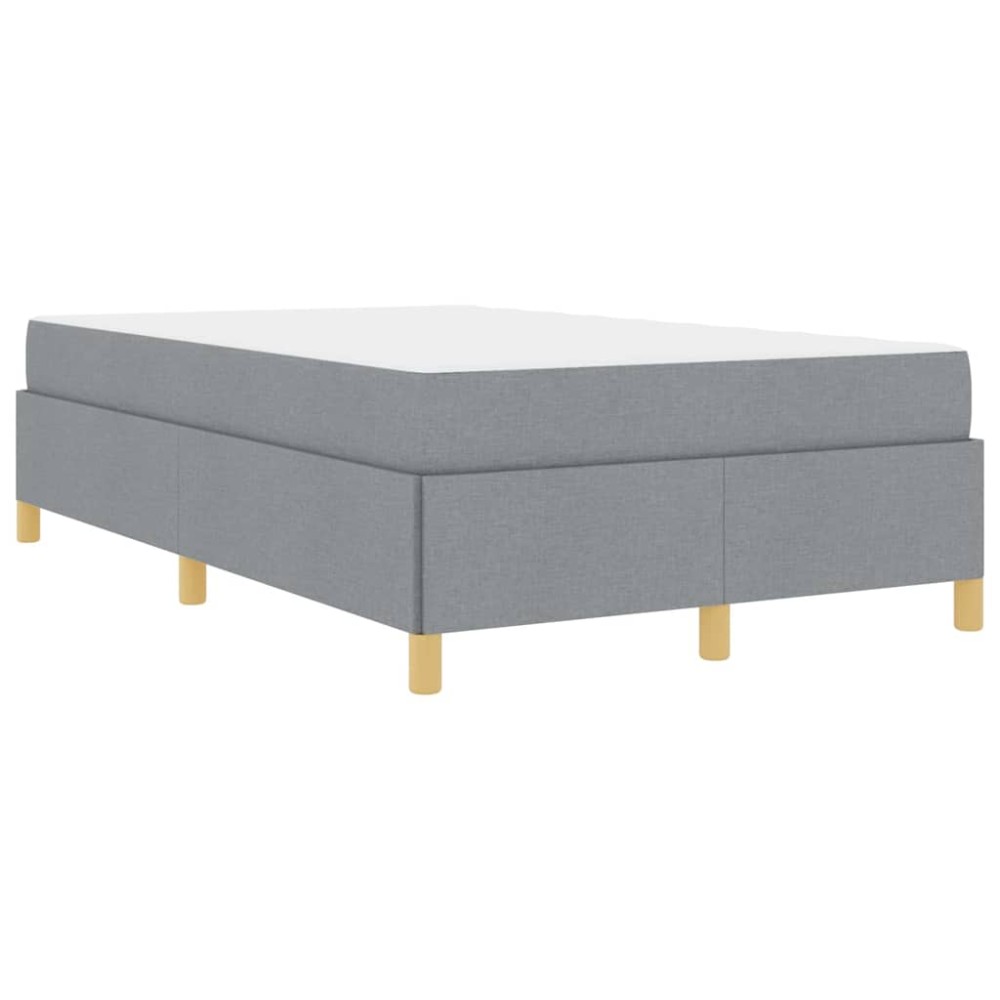 vidaXL Pat cu arcuri Gri deschis și alb 120 x 190 cm țesătură
