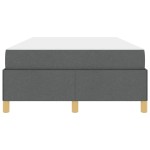 vidaXL Pat cu arcuri cu saltea Gri închis 120 x 190 cm țesătură vidaXL Pat cu arcuri cu saltea Gri închis 120 x 190 cm țesătură