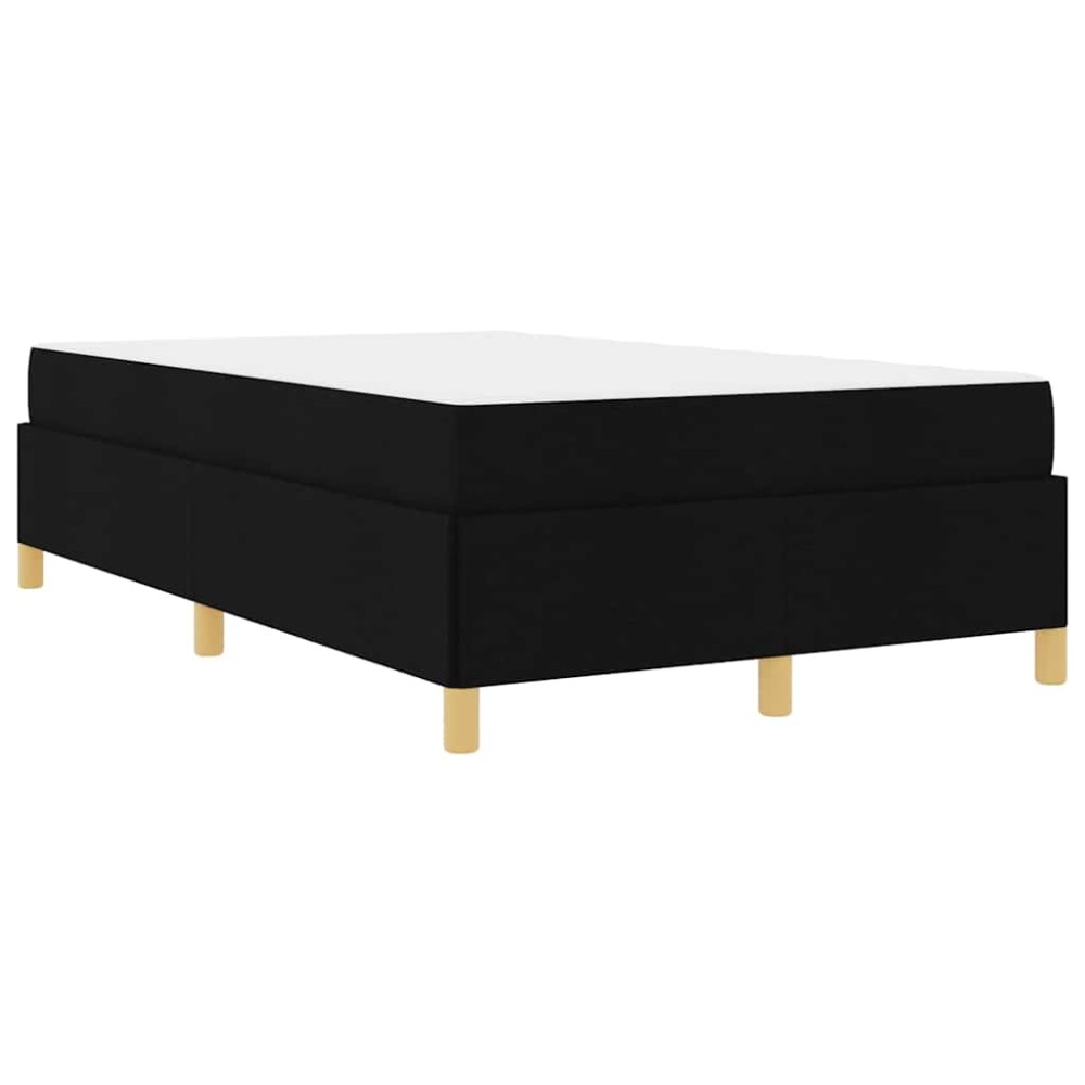 vidaXL Pat cu arcuri Negru și Alb și Negru 120 x 190 cm țesătură