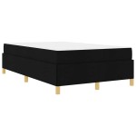 vidaXL Pat cu arcuri Negru și Alb și Negru 120 x 190 cm țesătură vidaXL Pat cu arcuri Negru și Alb și Negru 120 x 190 cm țesătură