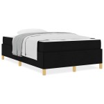 vidaXL Pat cu arcuri Negru și Alb și Negru 120 x 200 cm țesătură vidaXL Pat cu arcuri Negru și Alb și Negru 120 x 200 cm țesătură