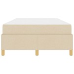 vidaXL Cadru de pat cu saltea Crem 120 x 200 cm țesătură