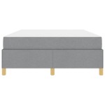 vidaXL Cadru de pat cu saltea Gri deschis 140 x 190 cm țesătură