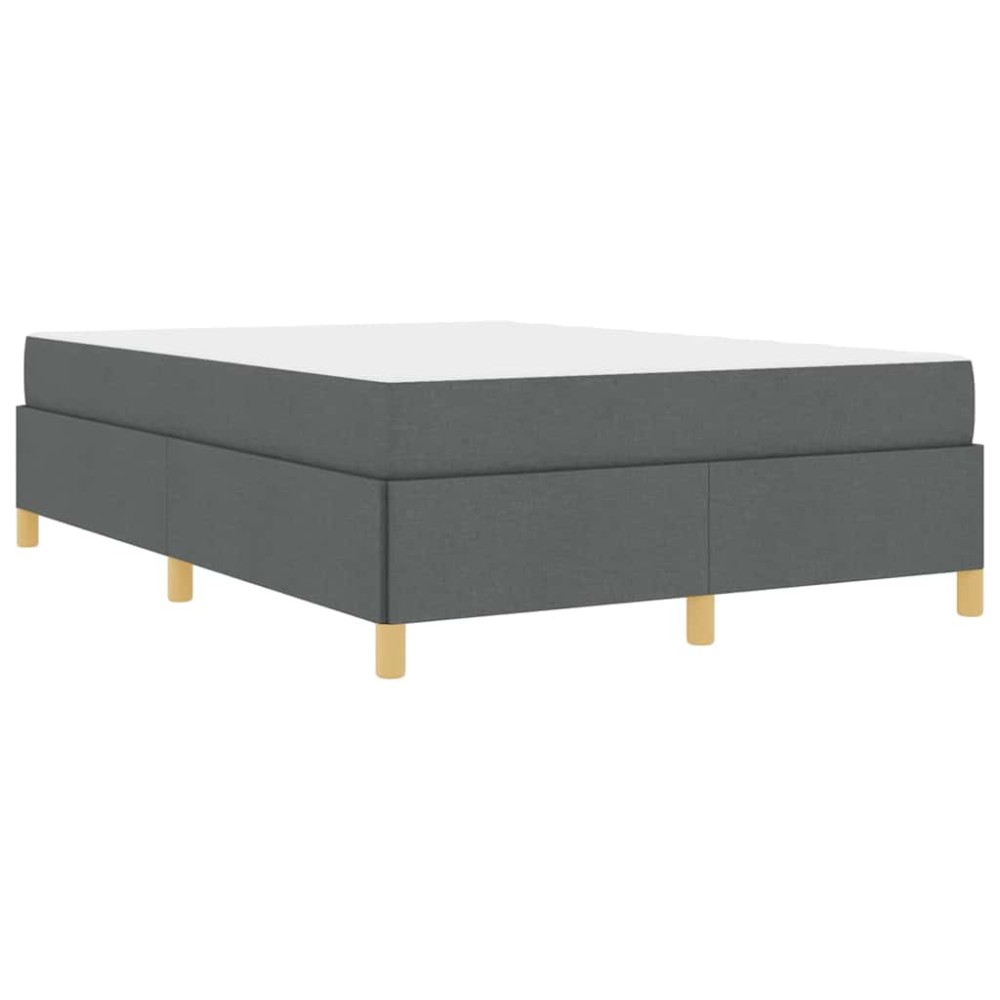 vidaXL Pat cu arcuri Gri închis și Alb și Gri închis 140 x 190 cm