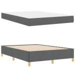 vidaXL Pat cu arcuri Gri închis și Alb și Gri închis 140 x 190 cm vidaXL Pat cu arcuri Gri închis și Alb și Gri închis 140 x 190 cm