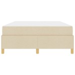 vidaXL Cadru de pat cu saltea Crem 140 x 200 cm țesătură