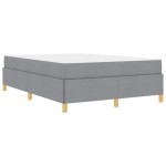 vidaXL Pat cu arcuri Gri deschis și alb și gri deschis 160 x 200 cm vidaXL Pat cu arcuri Gri deschis și alb și gri deschis 160 x 200 cm