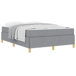 vidaXL Pat cu arcuri Gri deschis și alb și gri deschis 160 x 200 cm vidaXL Pat cu arcuri Gri deschis și alb și gri deschis 160 x 200 cm
