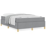 vidaXL Pat cu arcuri Gri deschis și alb și gri deschis 160 x 200 cm vidaXL Pat cu arcuri Gri deschis și alb și gri deschis 160 x 200 cm
