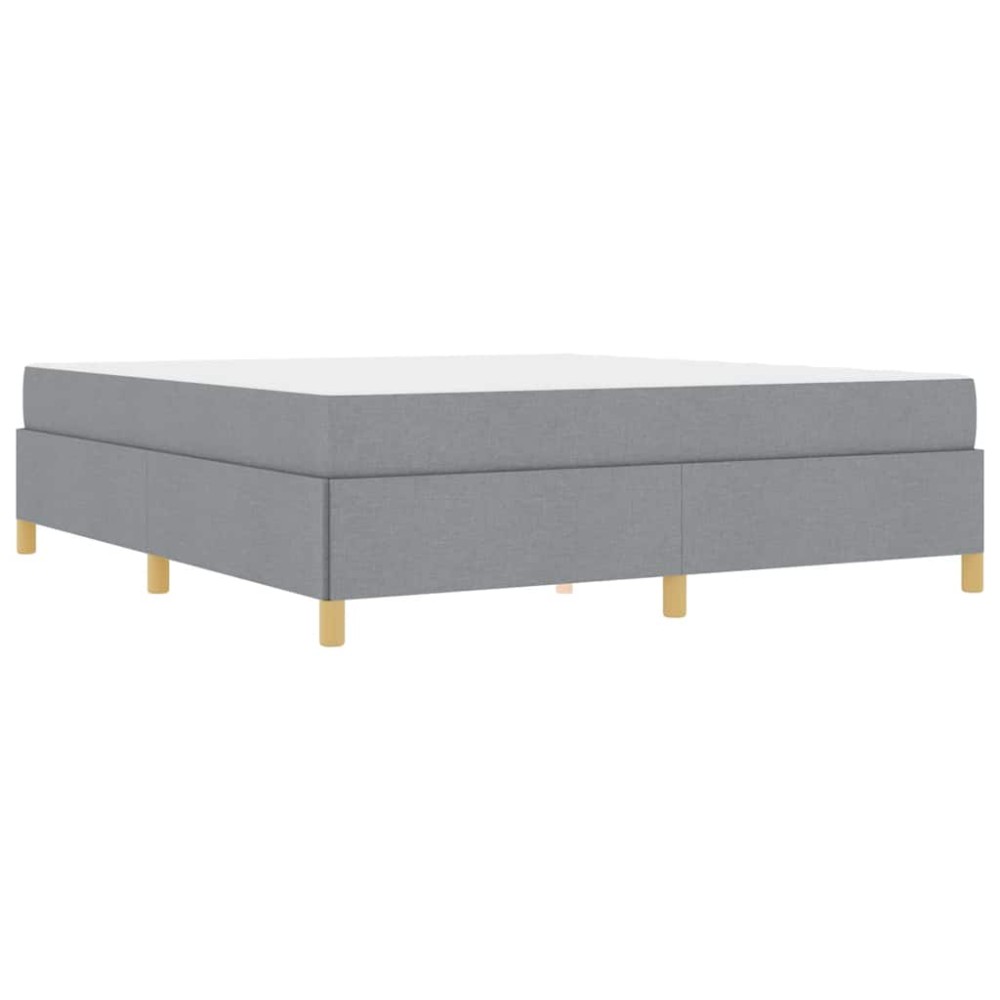 vidaXL Pat cu arcuri Gri deschis și alb 180 x 200 cm țesătură