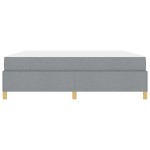 vidaXL Pat cu arcuri Gri deschis și alb 180 x 200 cm țesătură vidaXL Pat cu arcuri Gri deschis și alb 180 x 200 cm țesătură