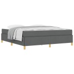 vidaXL Pat cu arcuri Gri închis și Alb și Gri închis 180 x 200 cm vidaXL Pat cu arcuri Gri închis și Alb și Gri închis 180 x 200 cm