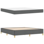vidaXL Pat cu arcuri Gri închis și Alb și Gri închis 180 x 200 cm vidaXL Pat cu arcuri Gri închis și Alb și Gri închis 180 x 200 cm