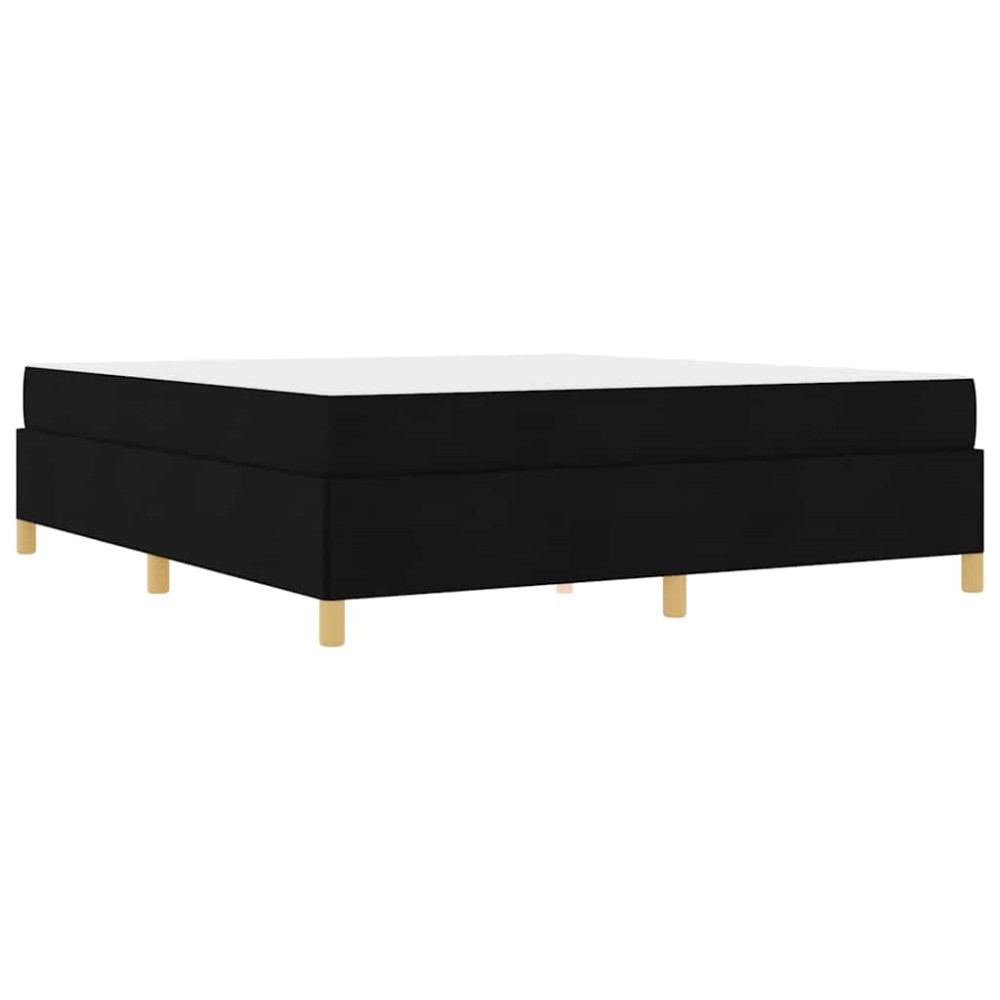 vidaXL Pat cu arcuri Negru și Alb și Negru 180 x 200 cm țesătură