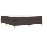 vidaXL Pat cu arcuri Maro închis și Alb 180 x 200 cm țesătură vidaXL Pat cu arcuri Maro închis și Alb 180 x 200 cm țesătură