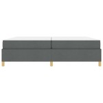 vidaXL Pat cu arcuri cu saltea Gri închis 200 x 200 cm țesătură vidaXL Pat cu arcuri cu saltea Gri închis 200 x 200 cm țesătură