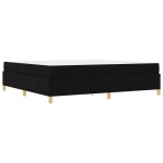 vidaXL Pat cu arcuri Negru și Alb și Negru 200 x 200 cm țesătură vidaXL Pat cu arcuri Negru și Alb și Negru 200 x 200 cm țesătură
