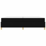 vidaXL Pat cu arcuri Negru și Alb și Negru 200 x 200 cm țesătură vidaXL Pat cu arcuri Negru și Alb și Negru 200 x 200 cm țesătură