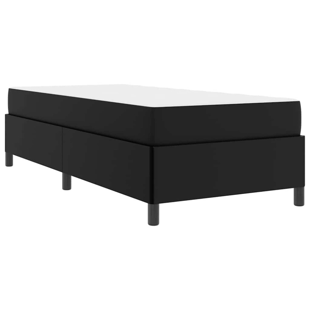 vidaXL Cadru de pat cu saltea Negru 80 x 200 cm Piele artificială