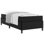 vidaXL Cadru de pat cu saltea Negru 80 x 200 cm Piele artificială