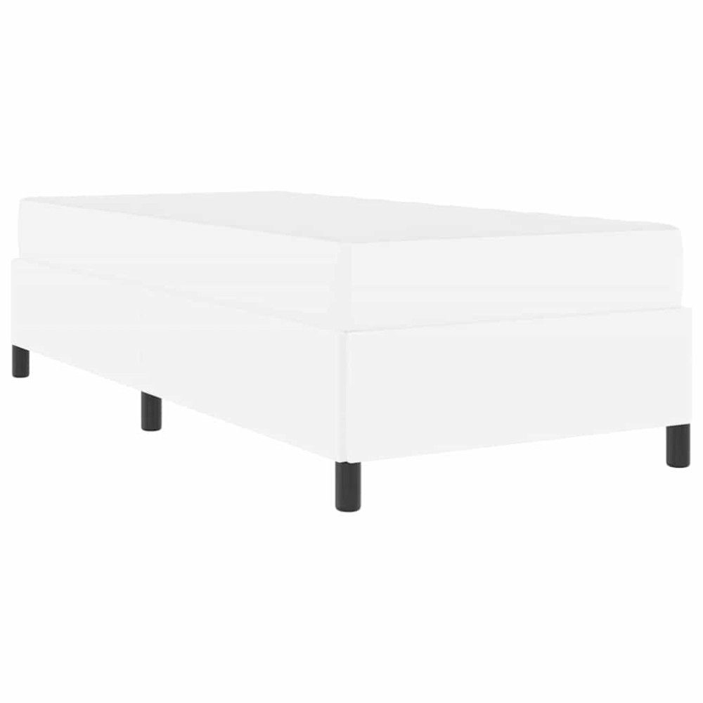 vidaXL Cadru de pat cu saltea Alb 80 x 200 cm Piele artificială