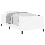 vidaXL Cadru de pat cu saltea Alb 80 x 200 cm Piele artificială