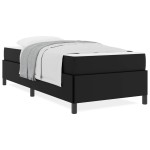 vidaXL Cadru de pat cu saltea Negru 90 x 190 cm Piele artificială