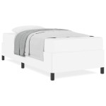 vidaXL Cadru de pat cu saltea Alb 90 x 190 cm Piele artificială