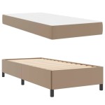 vidaXL Cadru de pat cu saltea Cappuccino 90 x 190 cm Piele artificială