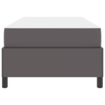 vidaXL Cadru de pat cu saltea Gri 90 x 200 cm Piele artificială