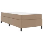 vidaXL Cadru de pat cu saltea Cappuccino 90 x 200 cm Piele artificială