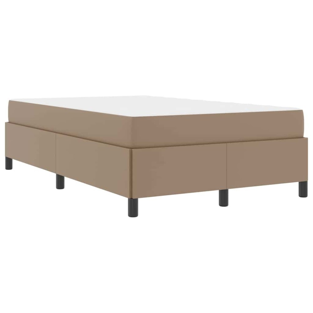 vidaXL Cadru de pat cu saltea cu saltea Cappuccino 120 x 190 cm