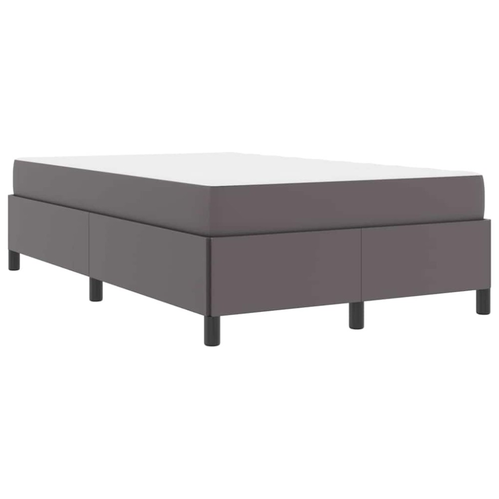 vidaXL Cadru de pat cu saltea Gri 120 x 200 cm Piele artificială