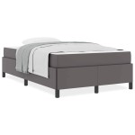 vidaXL Cadru de pat cu saltea Gri 120 x 200 cm Piele artificială