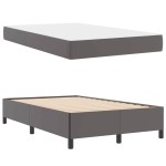 vidaXL Cadru de pat cu saltea Gri 120 x 200 cm Piele artificială