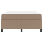 vidaXL Cadru de pat cu saltea Cappuccino 120 x 200 cm țesătură