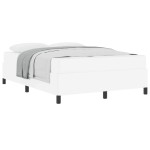 vidaXL Cadru de pat cu saltea Alb 140 x 190 cm Piele artificială