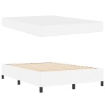 vidaXL Cadru de pat cu saltea Alb 140 x 190 cm Piele artificială